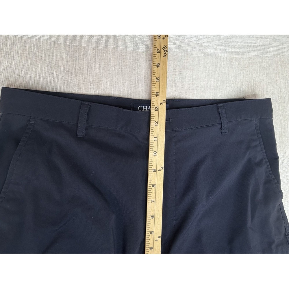 Chaps Golf Mens Performance Shorts Sz 36 Navy Stretch Chino Flat Front 9" inseam - Picture 5 of 8